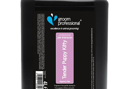 Groom Professional Tender Puppy Kitty Shampoo – Gentle Concentrate Formula, 4L Bottle, Mild Cleansing