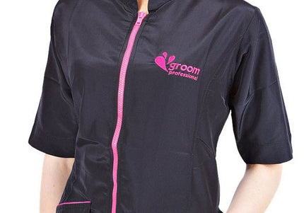 Groom Professional Milano Pink Grooming Sweatshirt – XXL Size, Lightweight with Stylish Pink Trim