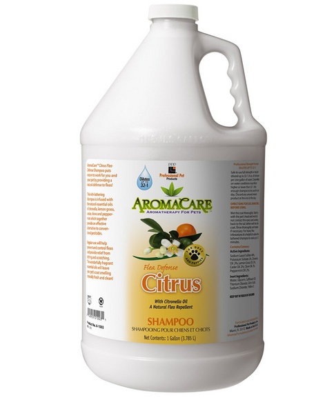 PPP AromaCare Flea Defense Citrus Shampoo – Concentrated 1:12 Formula with Citronella Oil, 3.8L