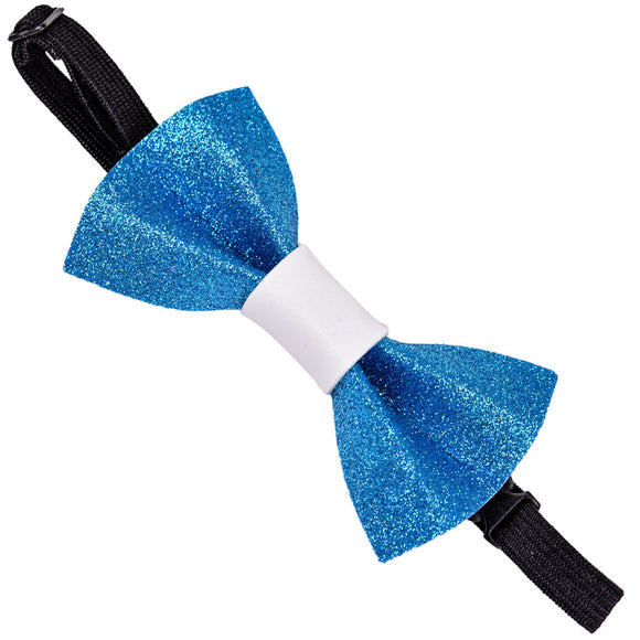 Record Medium Collar Bow – Elegant Adjustable Bow Tie, 8x4cm, Light Blue