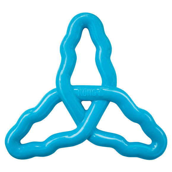 KONG Flyangle Large Floating Toy – Springy, Gentle on Teeth, Durable Blue Design