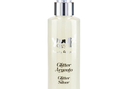 Yuup! Fashion Glitter Silver Perfumed Shine Spray with Silver Particles, 150ml