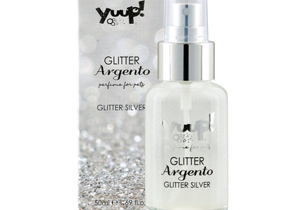 Yuup! Fashion Glitter Silver Perfumed Shine Spray – Silver Particles, 50ml Bottle