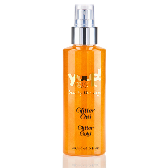Yuup! Fashion Glitter Gold Perfumed Coat Shine Spray with Gold Particles, 150ml