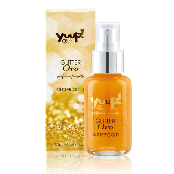 Yuup! Fashion Glitter Gold Perfumed Coat Shine Spray with Gold Particles, 50ml