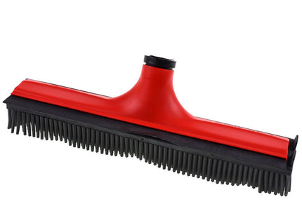 V7 Rubber Grooming Broom – Telescopic Pole, Innovative Red Design, Efficient Hair Removal