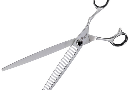 Groom Professional Artesan Chomper Convex Blender Scissors 8in – Single-Sided Thinning Shears, 26 Prismatic Teeth