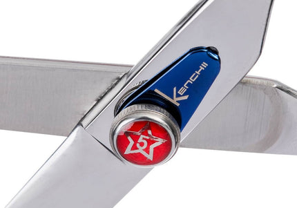 Kenchii Five Star Offset Grooming Scissors – 9 Inch Straight Blade, Ergonomic Design