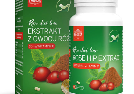 Pokusa RawDietLine Rose Hip Extract Tablets – Natural Vitamin C Source, 120 Count
