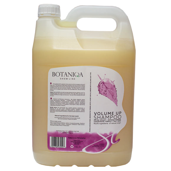 Botaniqa Show Line Volume Up Shampoo 4L – Enhances Coat Fullness, Professional Formula