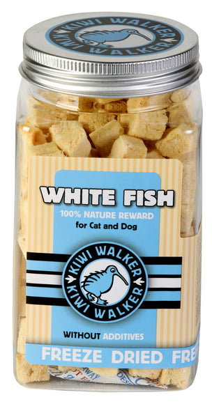 Kiwi Walker White Fish Freeze-Dried Snacks – 100% Natural Fish Treats, 60g Pack