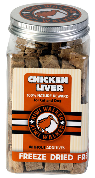 Kiwi Walker Chicken Liver Snacks – 100% Freeze-Dried Natural Treats, 115g Protein-Rich Pack