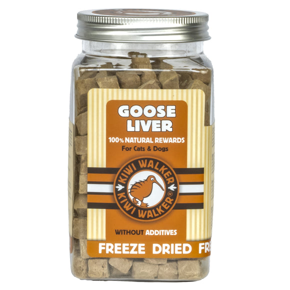Kiwi Walker Freeze Dried Goose Liver Treats 120g – 100% Natural Single-Ingredient, Premium Protein Snack
