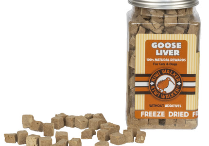 Kiwi Walker Freeze Dried Goose Liver Treats 120g – 100% Natural Single-Ingredient, Premium Protein Snack