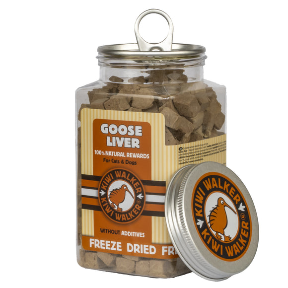 Kiwi Walker Freeze Dried Goose Liver Treats 120g – 100% Natural Single-Ingredient, Premium Protein Snack