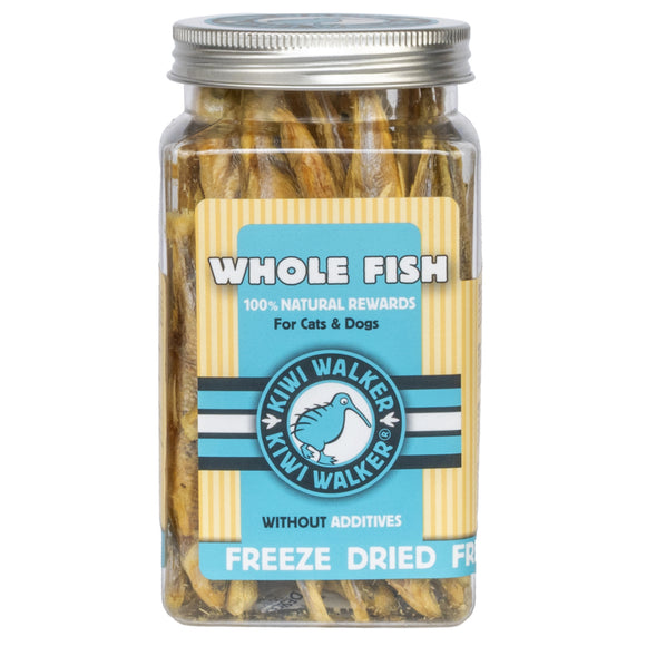 Kiwi Walker Freeze Dried Whole Fish Treats – 100% Smelt, Natural Single-Ingredient Snack, 70g