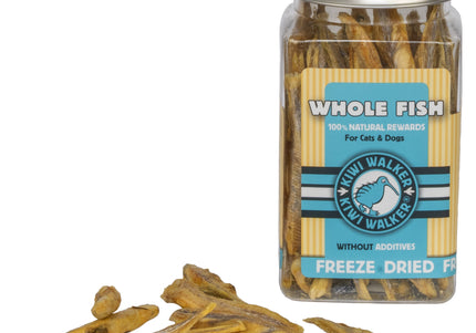 Kiwi Walker Freeze Dried Whole Fish Treats – 100% Smelt, Natural Single-Ingredient Snack, 70g
