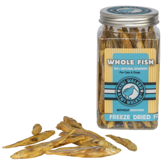 Kiwi Walker Freeze Dried Whole Fish Treats – 100% Smelt, Natural Single-Ingredient Snack, 70g