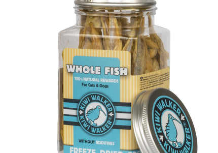 Kiwi Walker Freeze Dried Whole Fish Treats – 100% Smelt, Natural Single-Ingredient Snack, 70g