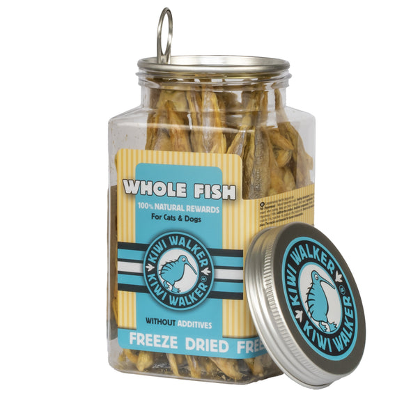 Kiwi Walker Freeze Dried Whole Fish Treats – 100% Smelt, Natural Single-Ingredient Snack, 70g
