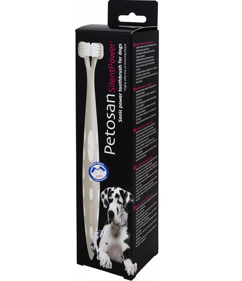Petosan Sonic Silent Power Electric Toothbrush – Double Head, Gentle Sonic Cleaning Action