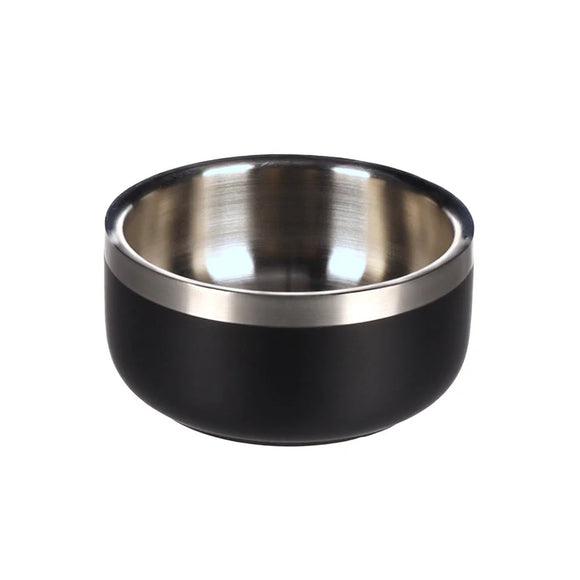 Flamingo Lora Double-Walled Steel Bowl – Matte Black, Medium, Durable and Stylish Design