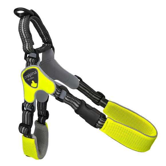 Coralpina Fiames Neon Yellow Harness – Lightweight Adjustable Design for Medium and Large Breeds