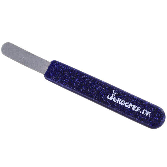 Groomer.dk Diamond Edition Stripping Knife – Curved Medium Blade, Rough Coated for Precision
