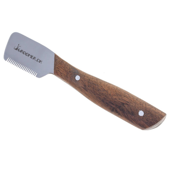 Groomer.dk Danish Classic Trimming Knife – Fine Blade with Wooden Handle, Precision Finish