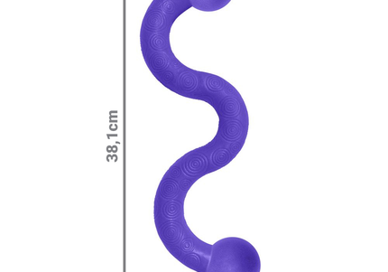 KONG Ogee Stick Large 38cm – Curved Floating Dog Toy, Durable Purple Design