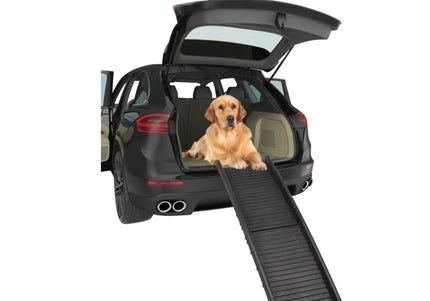 Flamingo Zenna Dog Ramp Black 156cm – Foldable, Sturdy Design Supports Up to 90kg