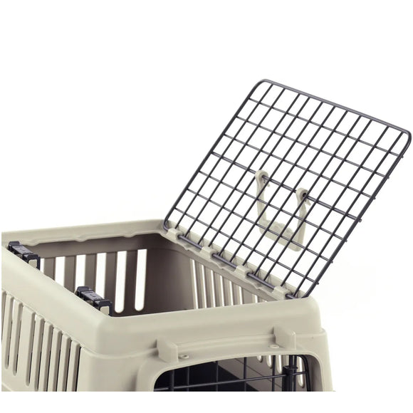 Flamingo Neto Transport Cage Dark Grey XS – Solid Lightweight Carrier, Secure Latch, Up to 7kg