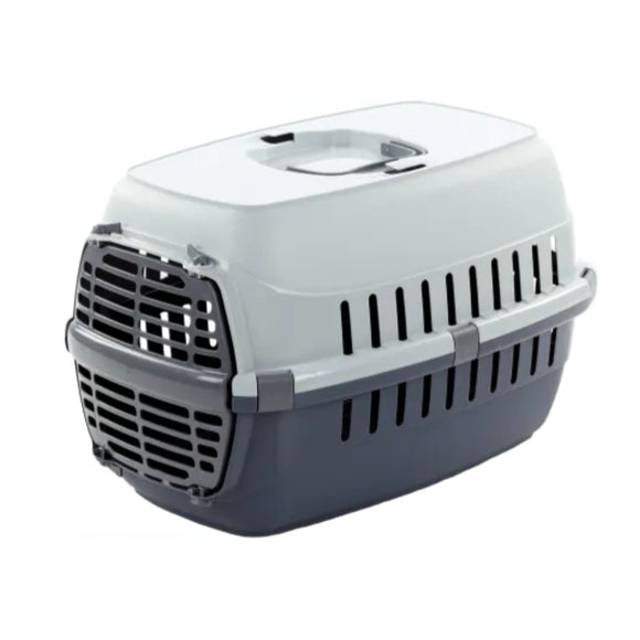 Flamingo Noah 1 Transport Cage – Sturdy Blue Carrier, Ventilated Design, Up to 5kg Pets