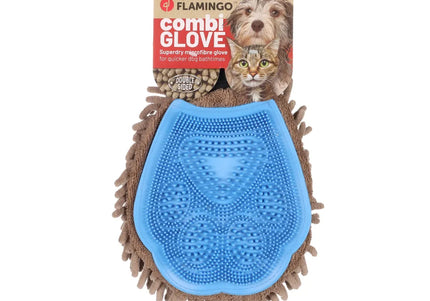 Flamingo Combi Grooming Glove – Dual-Sided Hair Removal and Drying Tool, Ergonomic Design