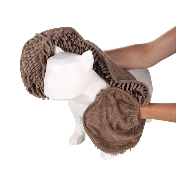 Flamingo Pakka Rapid Dry Towel 80x30cm – Ultra-Absorbent Microfiber with Hand Pockets, Fast-Drying