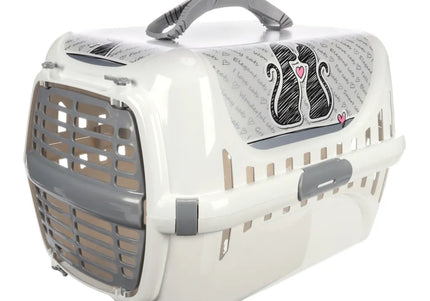 Flamingo Cats in Love Cat Carrier – Lightweight Printed Design, Holds Up to 5kg