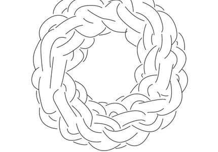 Flamingo Knotted Ring Braided Dog Collar – Blue and Yellow, Small Size, Durable Design