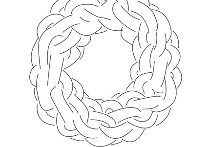 Flamingo Knotted Ring Braided Dog Collar – Blue and Yellow, Small Size, Durable Design