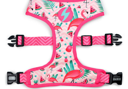 Dashi Flamingo Neo Mesh Harness – XL Double-Sided Neoprene, Pressure-Free Design, Flamingo Pattern