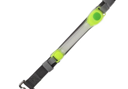 Flamingo Safety Strip LED Glowing Collar Strap – Yellow, Adjustable, High-Visibility Design