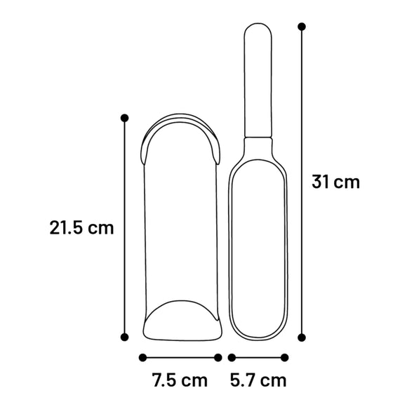 Flamingo Fura Hair Remover Brush – White and Grey, Ergonomic Design for Easy Grooming