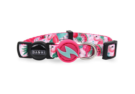 Dashi Flamingo Cat Collar – Colorful Adjustable Collar with Flamingo Pattern, Lightweight Design