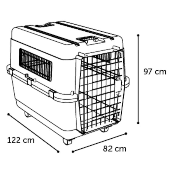 Flamingo Nomad IATA XXXL Transport Box – Extra Large Dog Carrier with Wheels, Supports 100kg