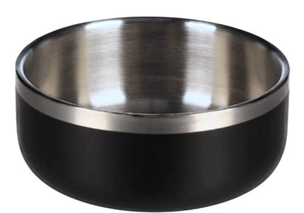 Flamingo Lora Double-Walled Steel Bowl – Matte Black, Medium, Durable and Stylish Design