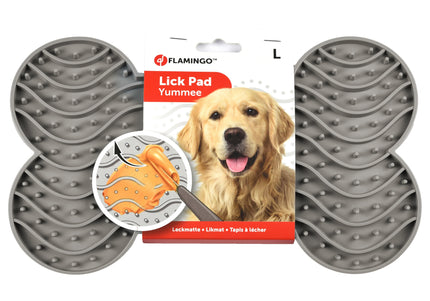 Flamingo Yummee Lick Pad – Anti-Stress Suction Mat, Medium 21.8cm, Easy-Clean Design