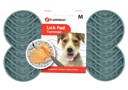 Flamingo Yummee Lick Pad – Anti-Stress Suction Mat, Medium 21.8cm, Easy-Clean Design