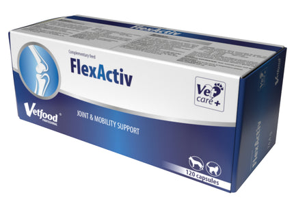 Vetfood FlexActiv Joint Support Tablets – 120 Count, Advanced Mobility Formula, Premium Quality