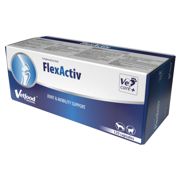 Vetfood FlexActiv Joint Support Tablets – 120 Count, Advanced Mobility Formula, Premium Quality