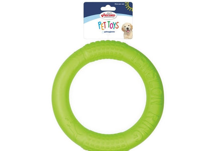 Record Floating Dog Ring Toy 26.5cm – Lightweight Red Throwing Ring, Durable and Buoyant
