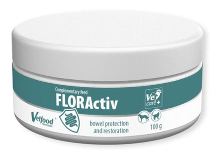 Vetfood FLORActiv 100g – Probiotic Powder Supporting Healthy Intestinal Flora, Fast-Acting Formula